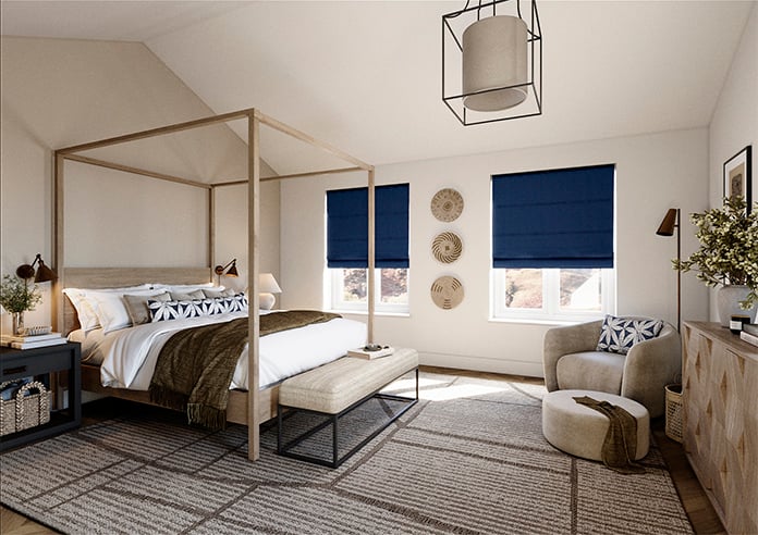 Cortona, Deep Sapphire - Roman Blind - Image 6